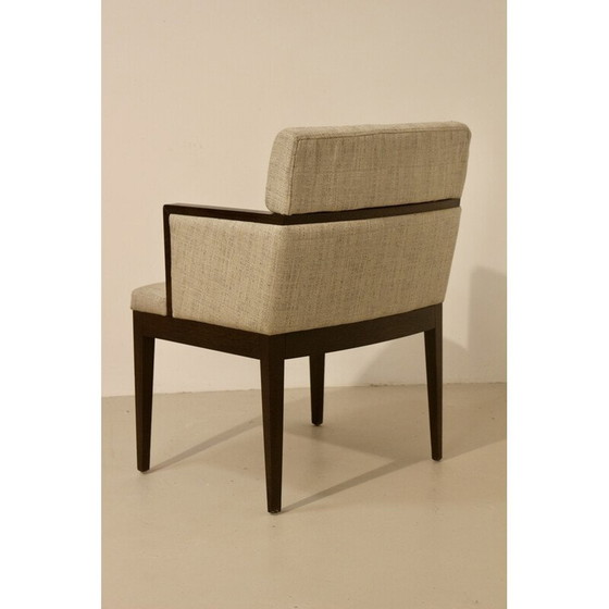 Image 1 of Vintage kubus fauteuil in gevlekte stof en hout, 1960