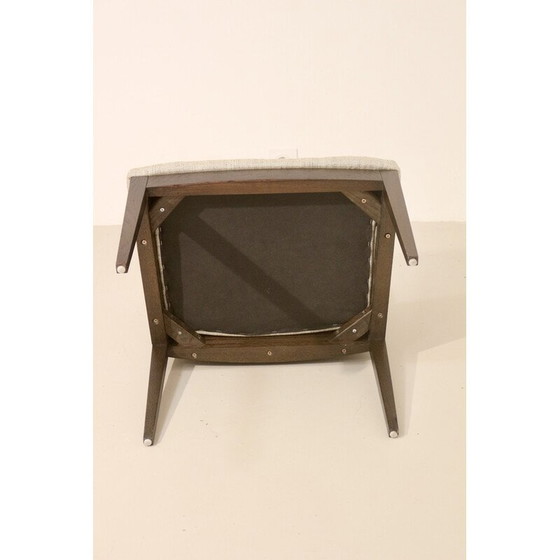 Image 1 of Vintage kubus fauteuil in gevlekte stof en hout, 1960