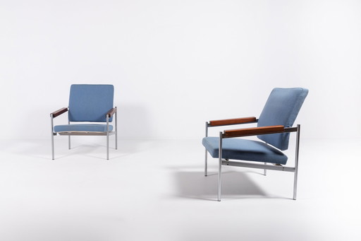 Paar loungestoelen van Kay Boeck Hansen voor Fritz Hansen, jaren 1970 Denemarken