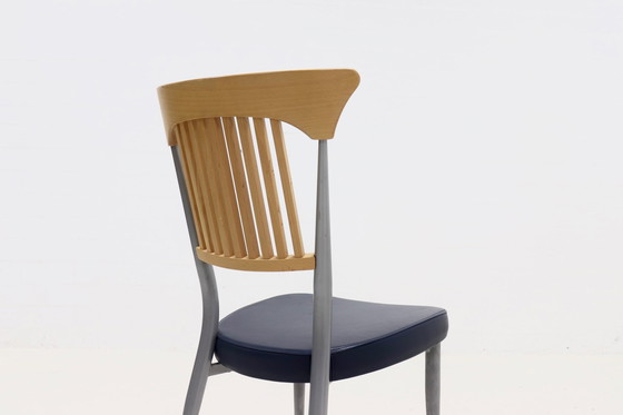 Image 1 of 2 x Postmoderne Fasem Italië Eetkamerstoelen 1990