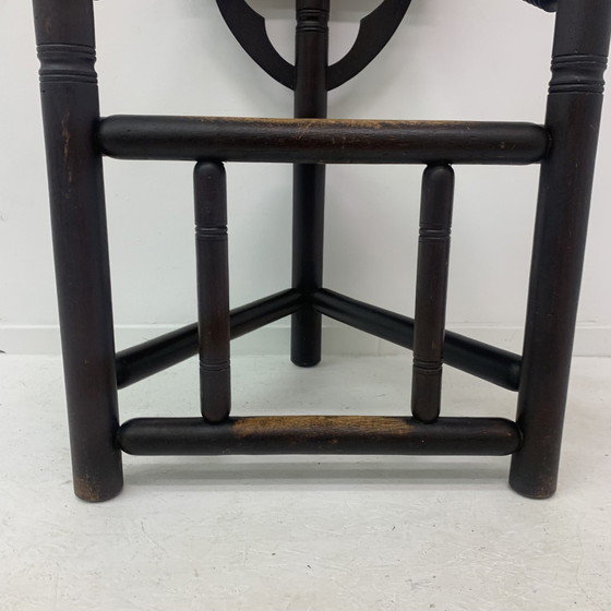 Image 1 of Zweedse Munk Driepoot Fauteuil In Massief Eiken , 1960'S