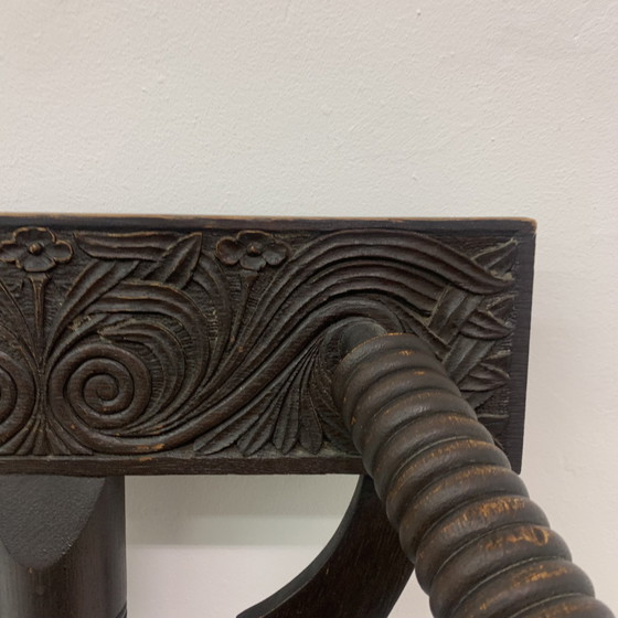 Image 1 of Zweedse Munk Driepoot Fauteuil In Massief Eiken , 1960'S