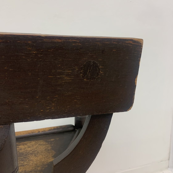 Image 1 of Zweedse Munk Driepoot Fauteuil In Massief Eiken , 1960'S