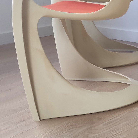 Image 1 of 4X Vintage Space Age 'Casalino' Eetkamerstoelen Door Alexander Begge Voor Casala