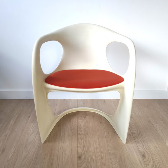 Image 1 of 4X Vintage Space Age 'Casalino' Eetkamerstoelen Door Alexander Begge Voor Casala