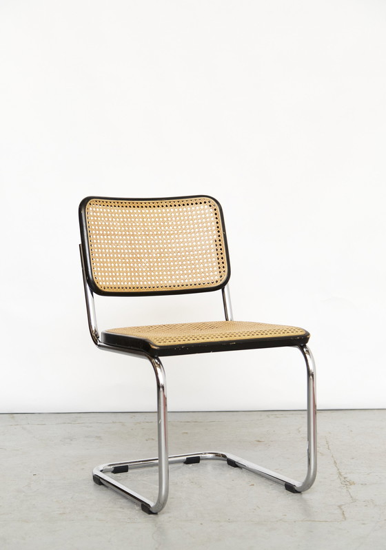 Image 1 of Marcel Breuer sledestoel S32 "Cesca" voor Thonet I set van vier