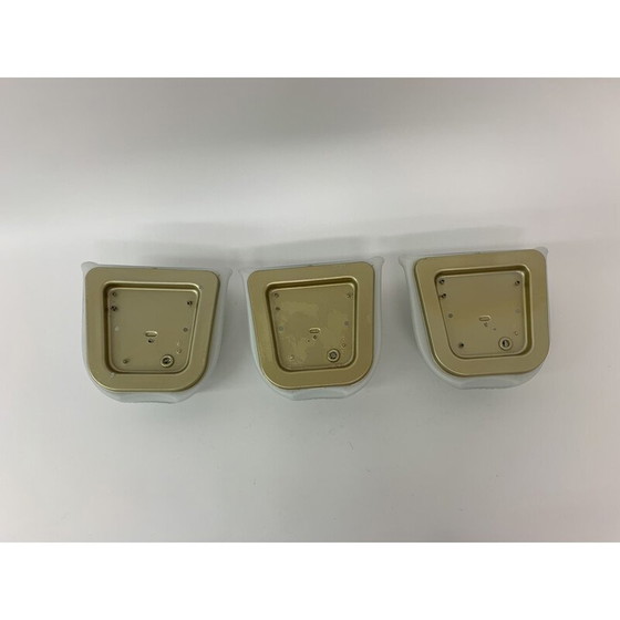 Image 1 of Set van 3 vintage Limburgse Glashutte wandlampen, 1970