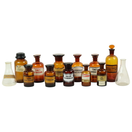 Apotheker Medische Flessen Set