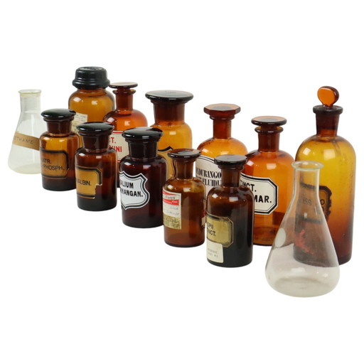 Apotheker Medische Flessen Set