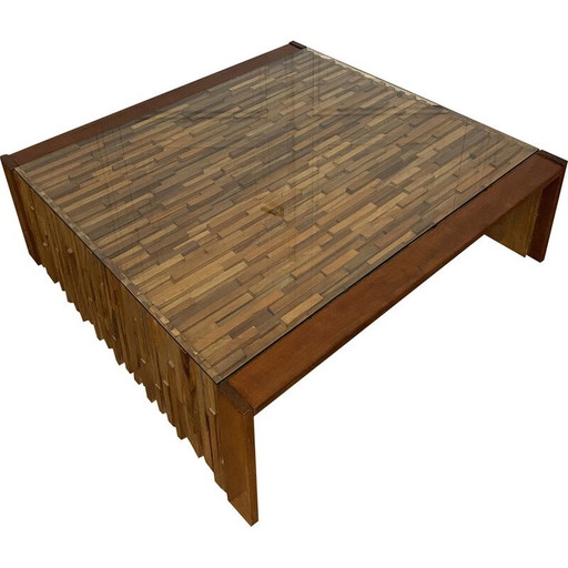 Vintage houten salontafel door Percival Lafer, 1960