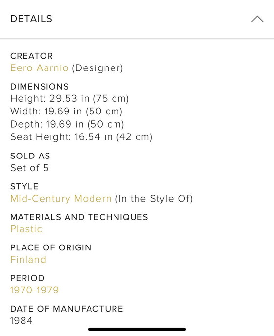 Image 1 of Eero Aarnio Space Age Dining Set for UPO