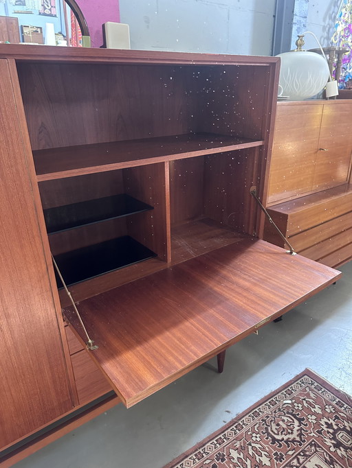 Vintage Teak Highboard Opbergkast Wandkast