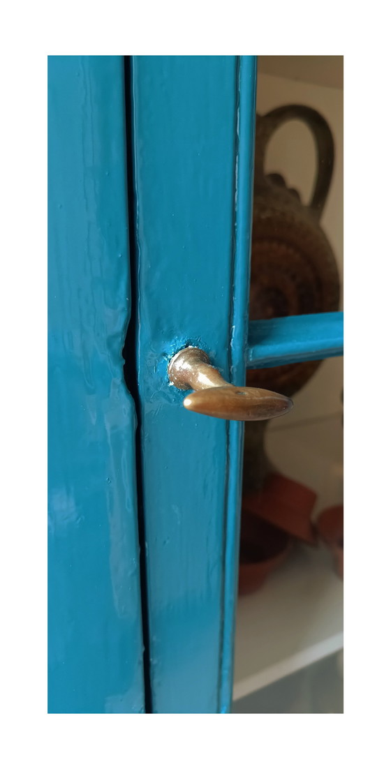 Image 1 of 19E Eeuwse Hollandse Vitrinekast In Hoogland Lak