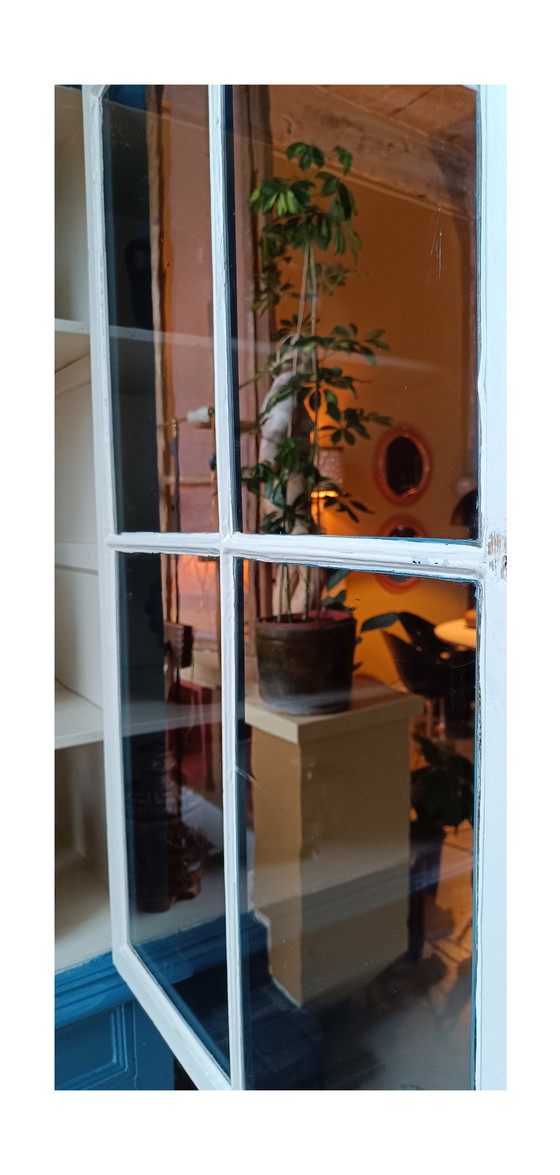 Image 1 of 19E Eeuwse Hollandse Vitrinekast In Hoogland Lak