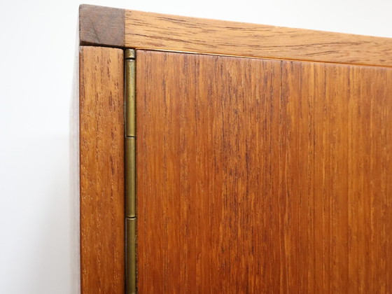 Image 1 of Grote Vintage Kledingkast 4 Deurs Teak