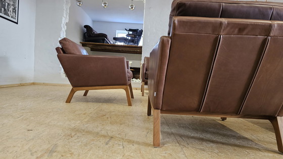 Image 1 of Bo Concept leren fauteuil bureaustoelgroep