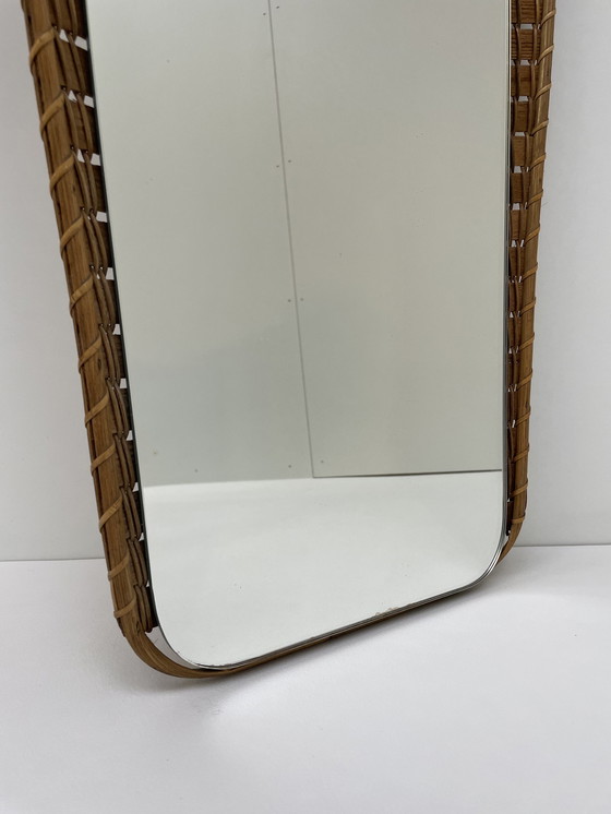 Image 1 of Vintage rotan spiegel