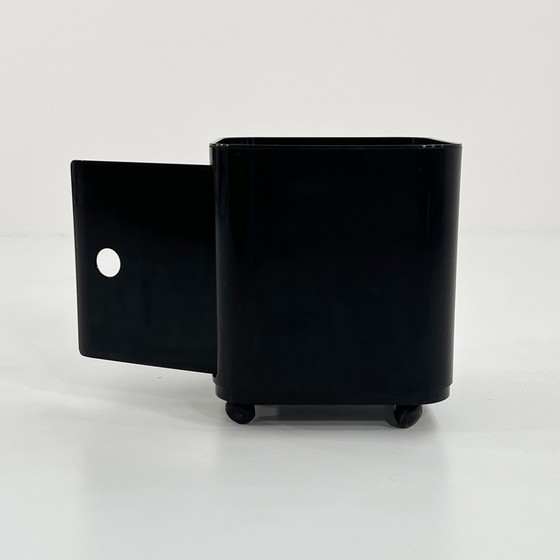 Image 1 of Zwart Componibili Opbergmeubel Op Wielen Door Anna Castelli Voor Kartell, 1970S