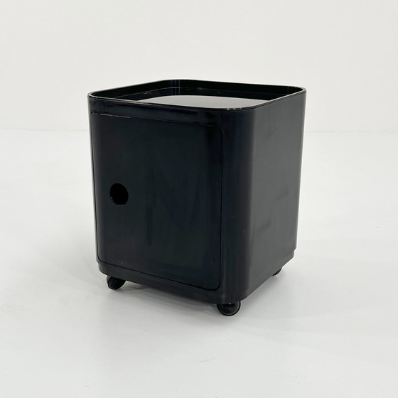 Image 1 of Zwart Componibili Opbergmeubel Op Wielen Door Anna Castelli Voor Kartell, 1970S