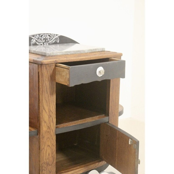 Image 1 of Vintage nachtkastje met atypische vorm, 1950-1960