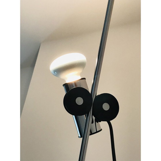 Image 1 of Vintage "Molla" vloerlamp van verchroomd staal door C. Leonardi en F. Stagi voor Lumenform, Italië 1971