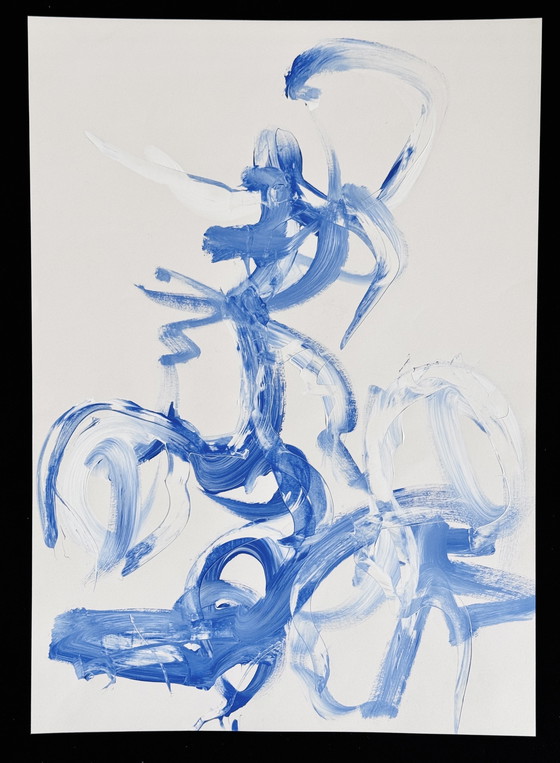 Image 1 of Peter Waterschoot 1969-2022 Abstract schilderij van hoge kwaliteit