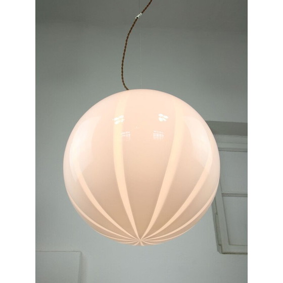 Image 1 of Vintage Swirl Globe hanglamp, Italië 1970