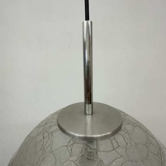 Image 1 of Mid century Doria leuchten glazen hanglamp , 1970's