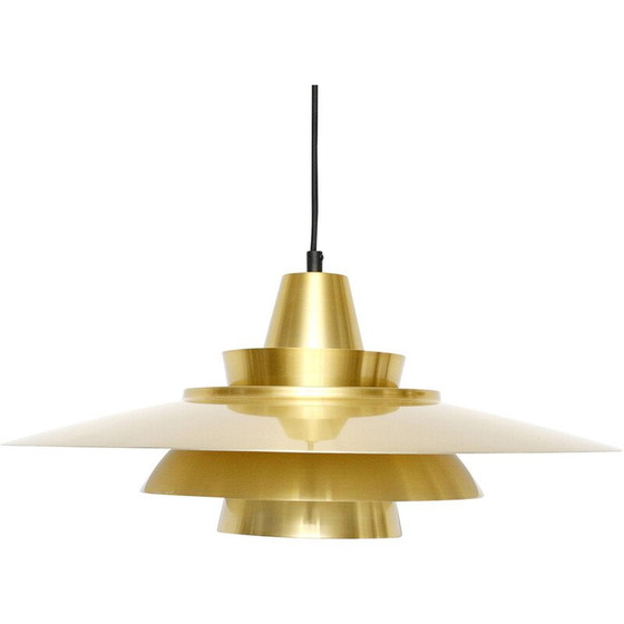 Image 1 of Vintage messing hanglamp voor Superlight, Denemarken 1970