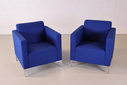 2x DeBerenn Cara small Fauteuil blauw