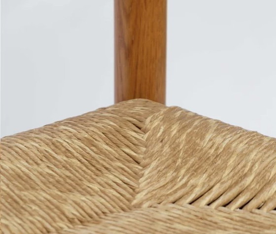 Image 1 of Set Van 4 Naturel Eiken Eetkamerstoelen By Vico Magistretti, Jaren 60