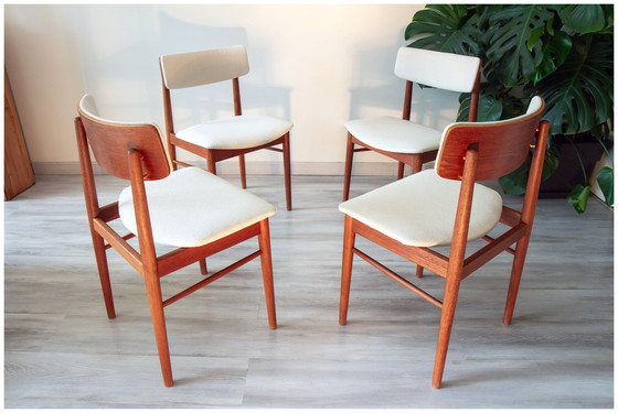 Image 1 of Serie van vier Scandinavische stoelen uitgegeven door Sax, Jaar 60