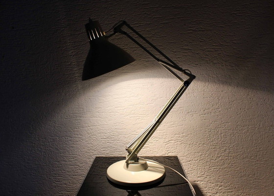 Image 1 of Vintage Regent Architect Lamp, Gelede Wit Metaal, 1970