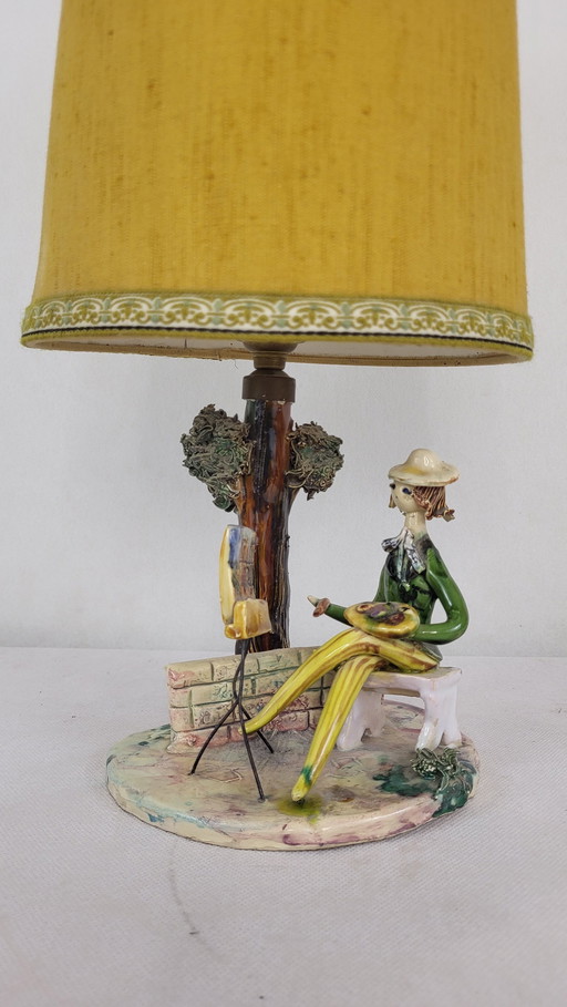 Keramische lamp Lucien Neuquelman (1909-1988) Parijs