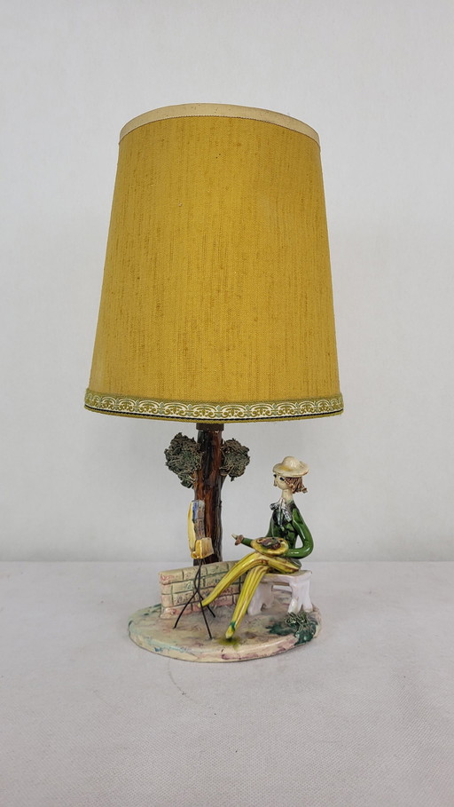 Keramische lamp Lucien Neuquelman (1909-1988) Parijs