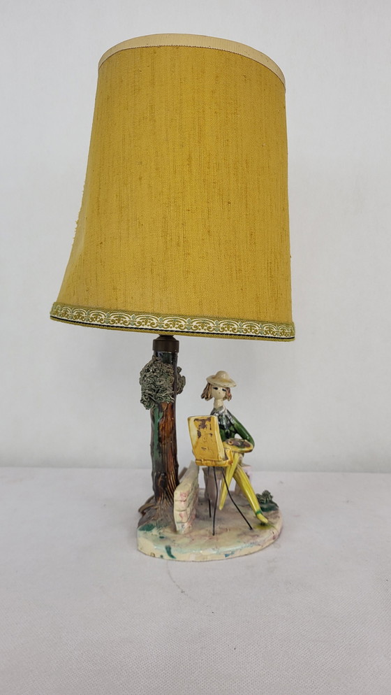 Image 1 of Keramische lamp Lucien Neuquelman (1909-1988) Parijs