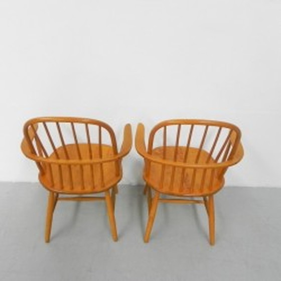 Image 1 of 2x Fauteuils Barkrukken van Akerblom - 1950