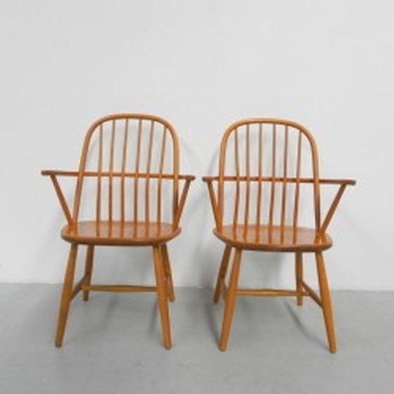 Image 1 of 2x Fauteuils Barkrukken van Akerblom - 1950