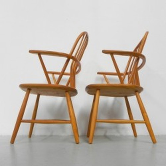 Image 1 of 2x Fauteuils Barkrukken van Akerblom - 1950