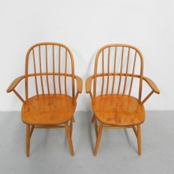 Image 1 of 2x Fauteuils Barkrukken van Akerblom - 1950