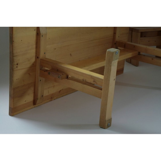 Image 1 of Vintage grenen eetset, Perriand selectie voor Les Arcs, Frankrijk 1960