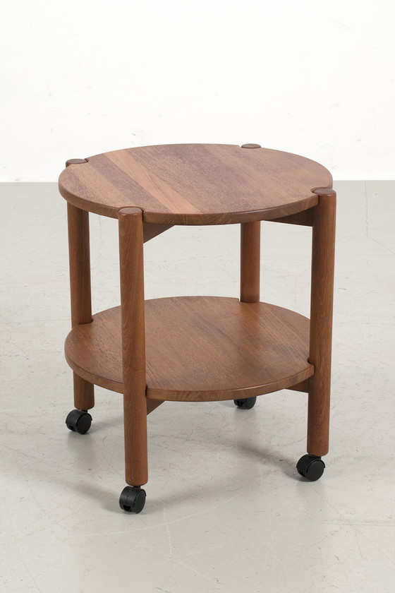 Image 1 of Vintage Deense teak trolly