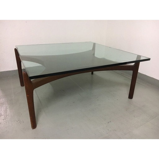 Vintage teakhouten salontafel van Sven Ellekaer, Denemarken 1960