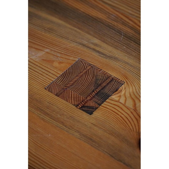 Image 1 of Vintage ronde eettafel in massief grenen van Sven Larsson, jaren 1960