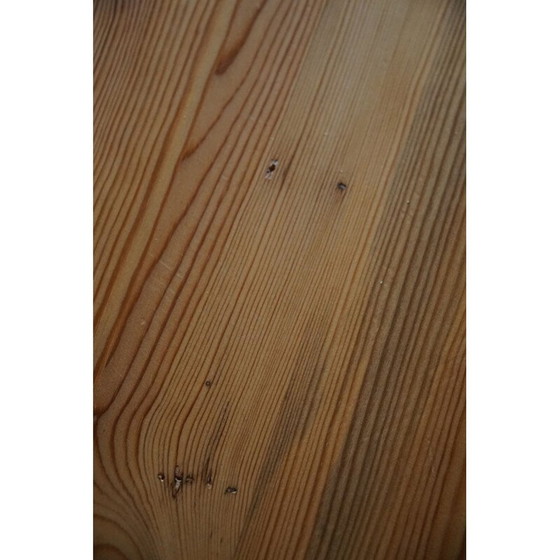 Image 1 of Vintage ronde eettafel in massief grenen van Sven Larsson, jaren 1960