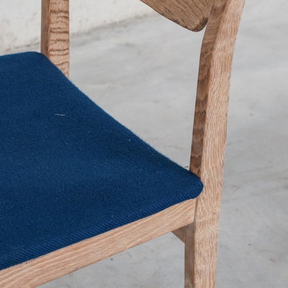 Image 1 of Set van 6 vintage eiken eetkamerstoelen "Razor back" van Henning Kjaernulf, Denemarken 1960