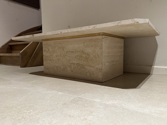 Image 1 of Vintage Travertin salontafel