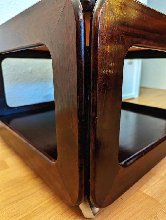 Image 1 of Vintage houten bijzettafel