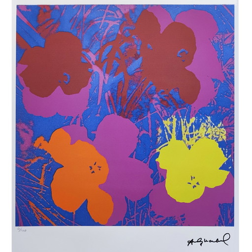 Andy Warhol - Bloemenlitho – lithos zeefdrukken (photo 2 of 8)