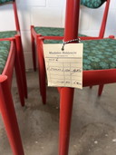 4x kleurrijke vintage stoelen